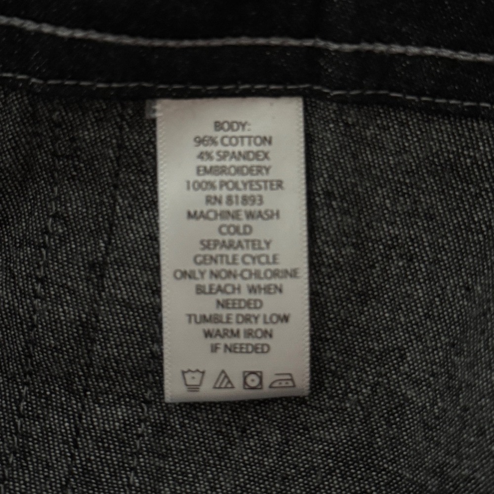 Denim & Co Skirt Women 12 Black A-Line Embroidered Dark Wash‎ Denim Casual Boho - Picture 5 of 8